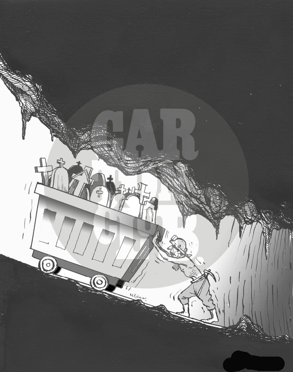 Del socavón, cartón de El Fisgón
