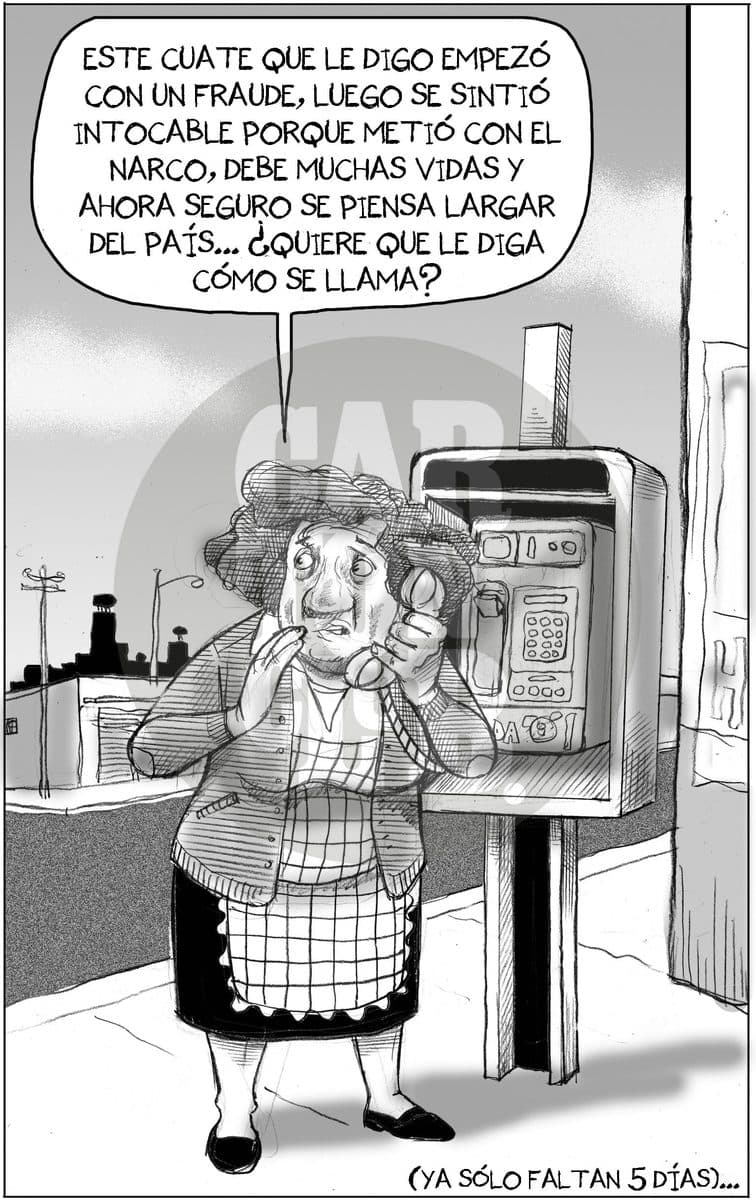 Denuncia Anonima, cartón de El Fisgón