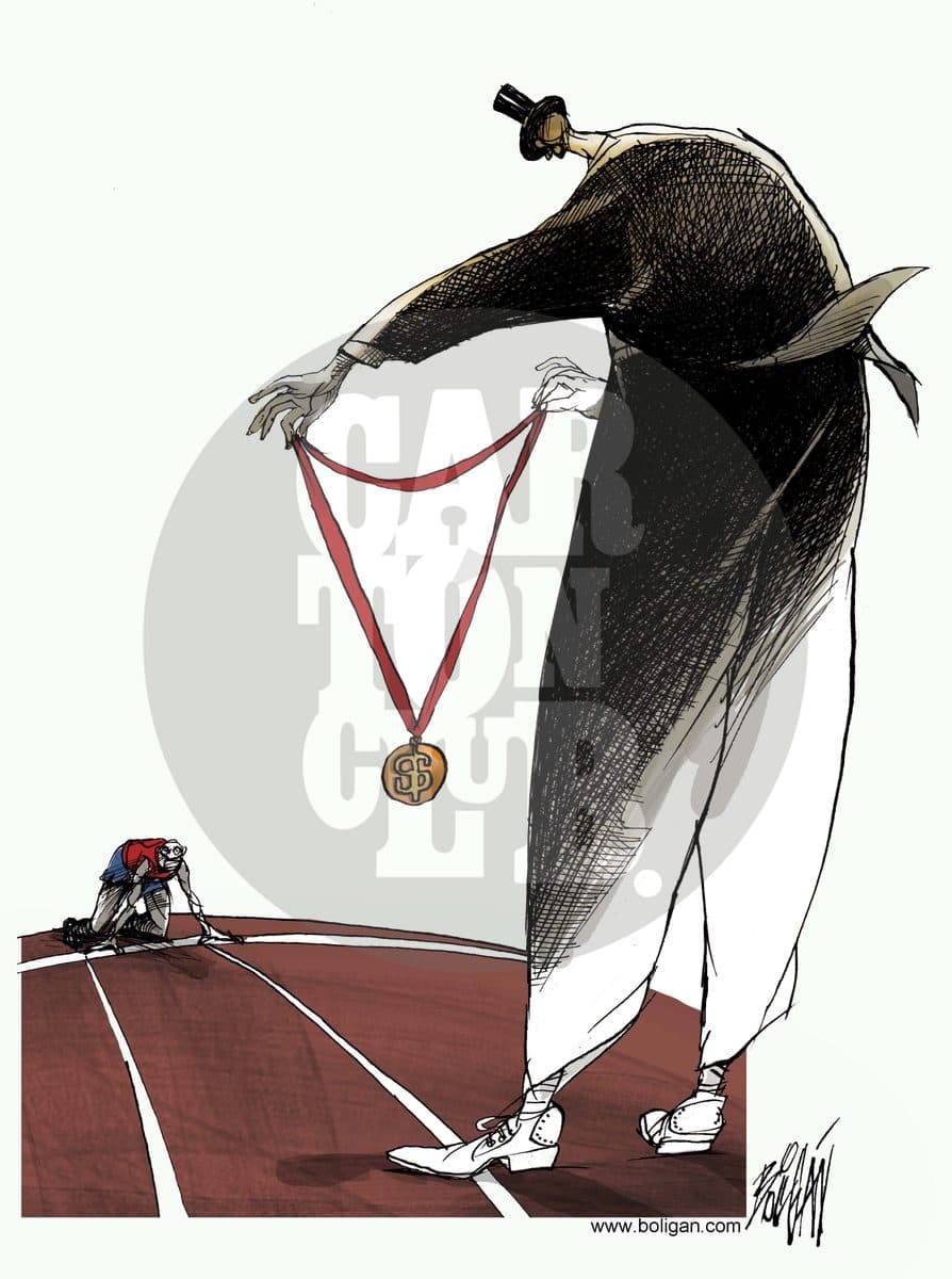 Deporte Profesional, cartón de Ángel Boligán