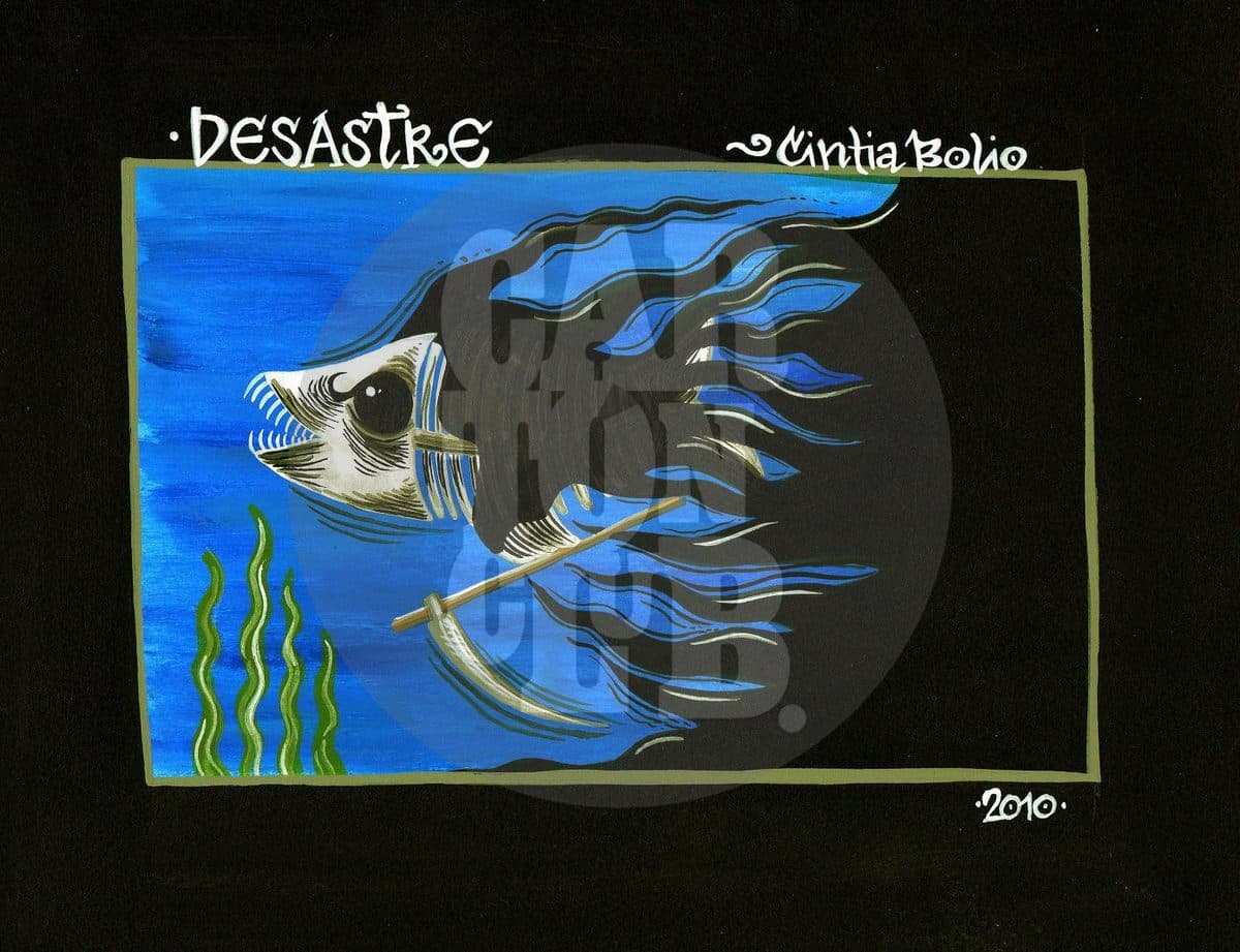 Desastre, cartón de Cintia Bolio