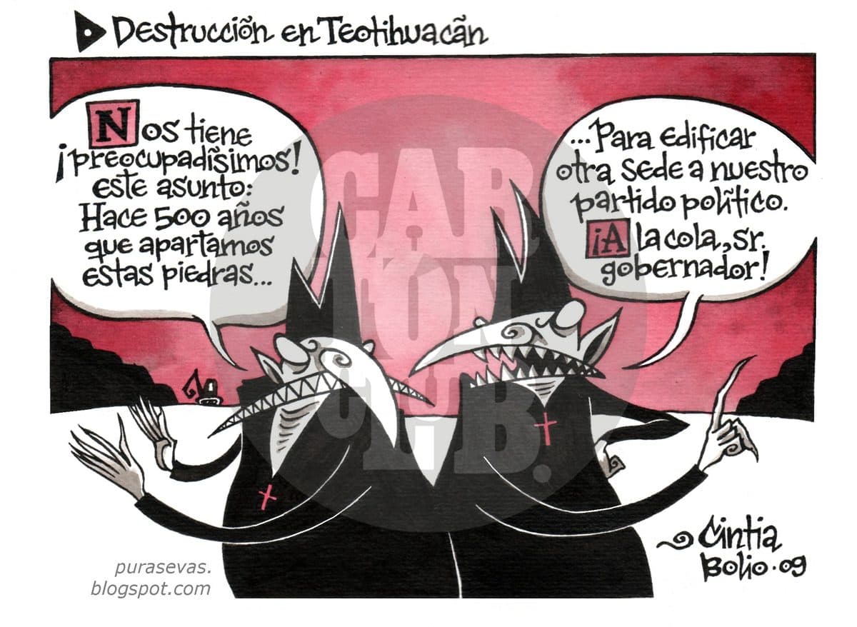 Destrucción en Teotihuacán