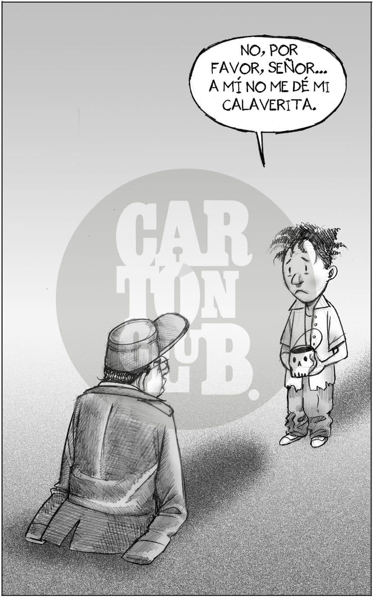 Dia de Muertos, cartón de El Fisgón