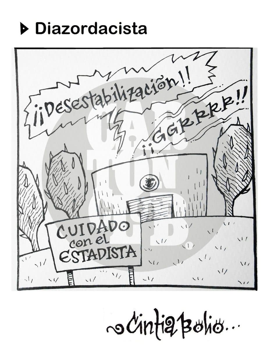 Diazordacista, cartón de Cintia Bolio