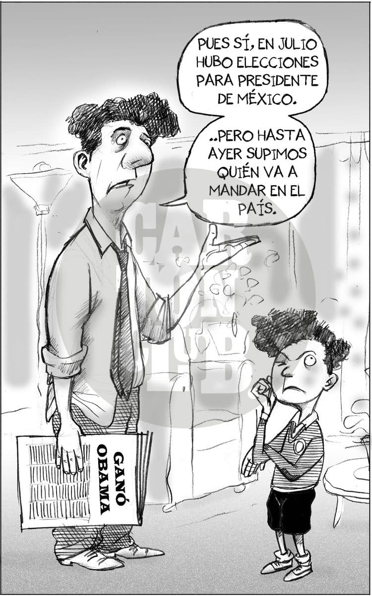 Dificil de explicar, cartón de El Fisgón