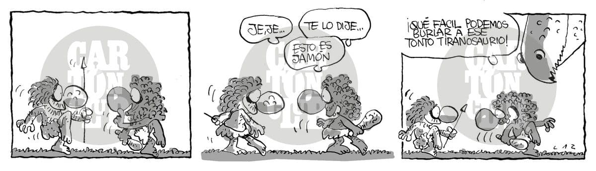 dinosaurio, cartón de Laz