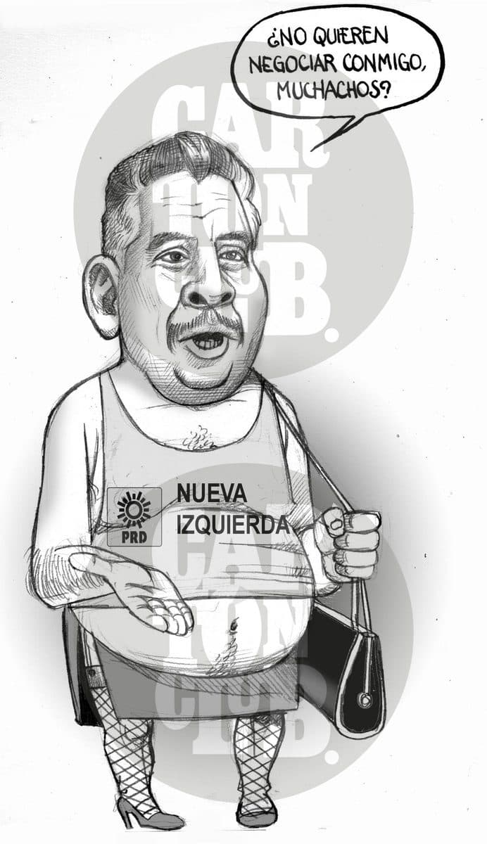 dirigente sustituto, cartón de El Fisgón