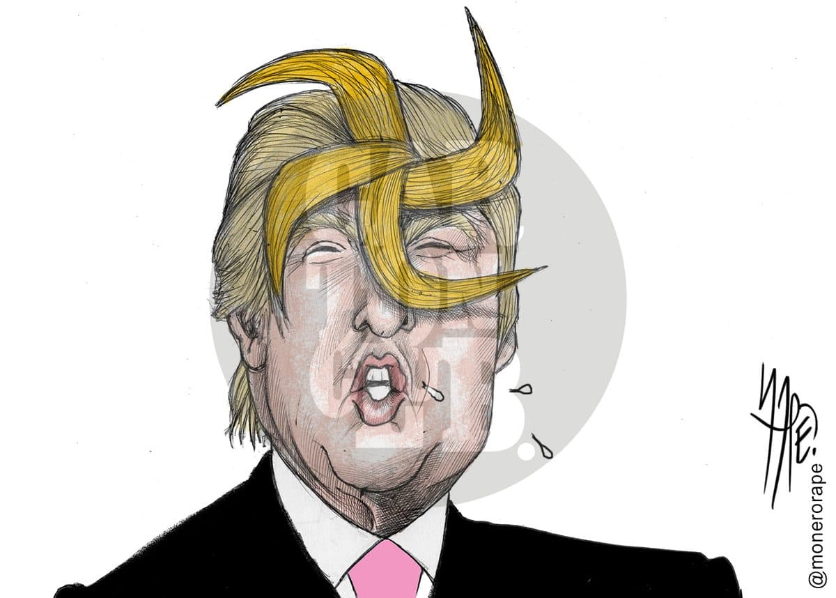 Donald Trump, cartón de Rapé