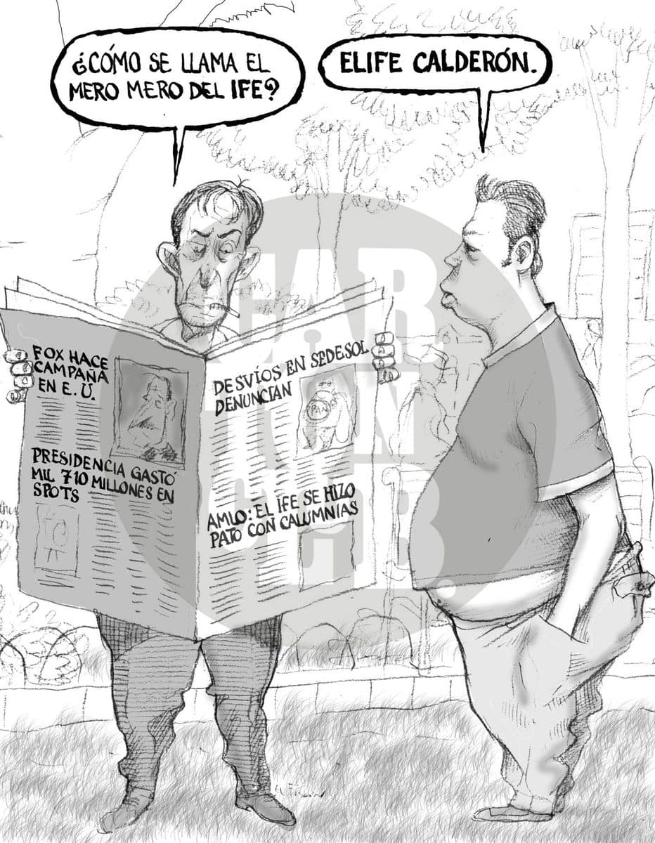 ¿Dónde Está Ugalde?, cartón de El Fisgón