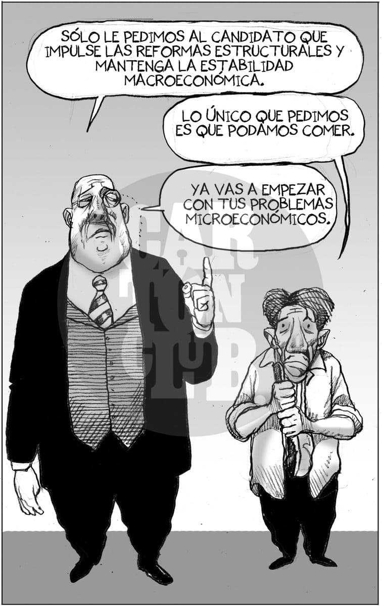 Dos Mexicos, cartón de El Fisgón