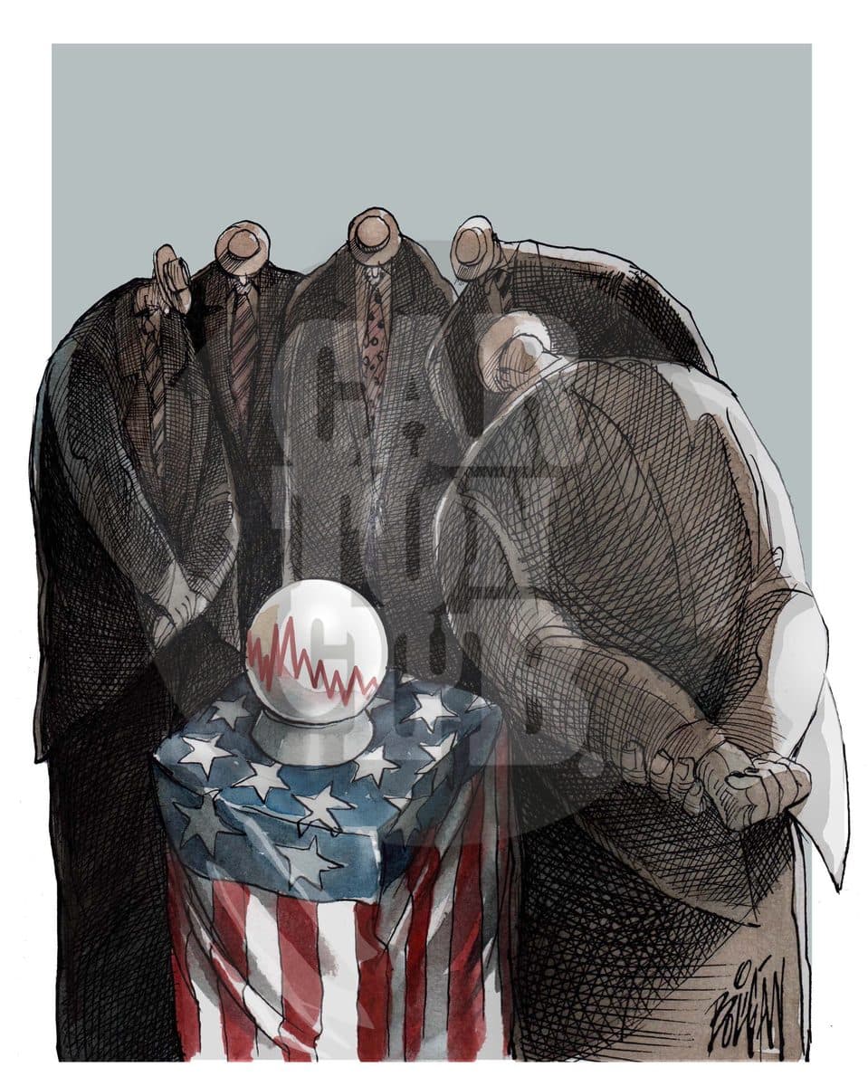 Economía USA, cartón de Ángel Boligán