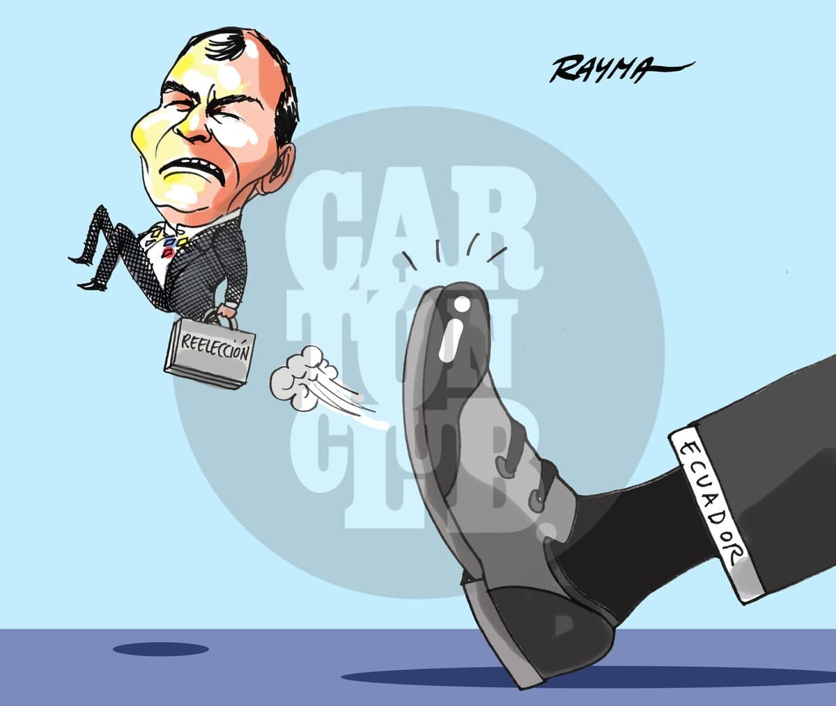 Ecuador sin reelección, cartón de Rayma