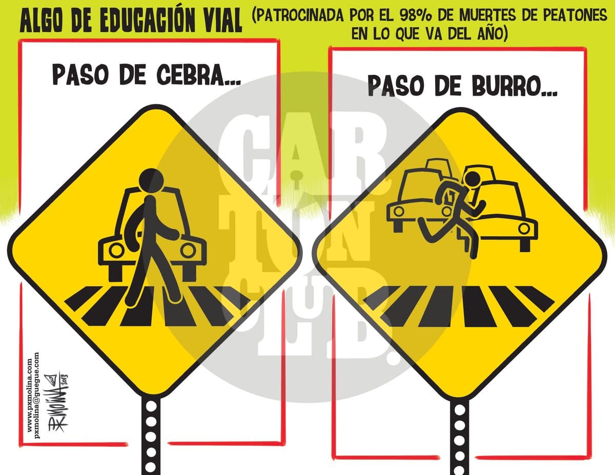 Educación vial, cartón de PxMolina