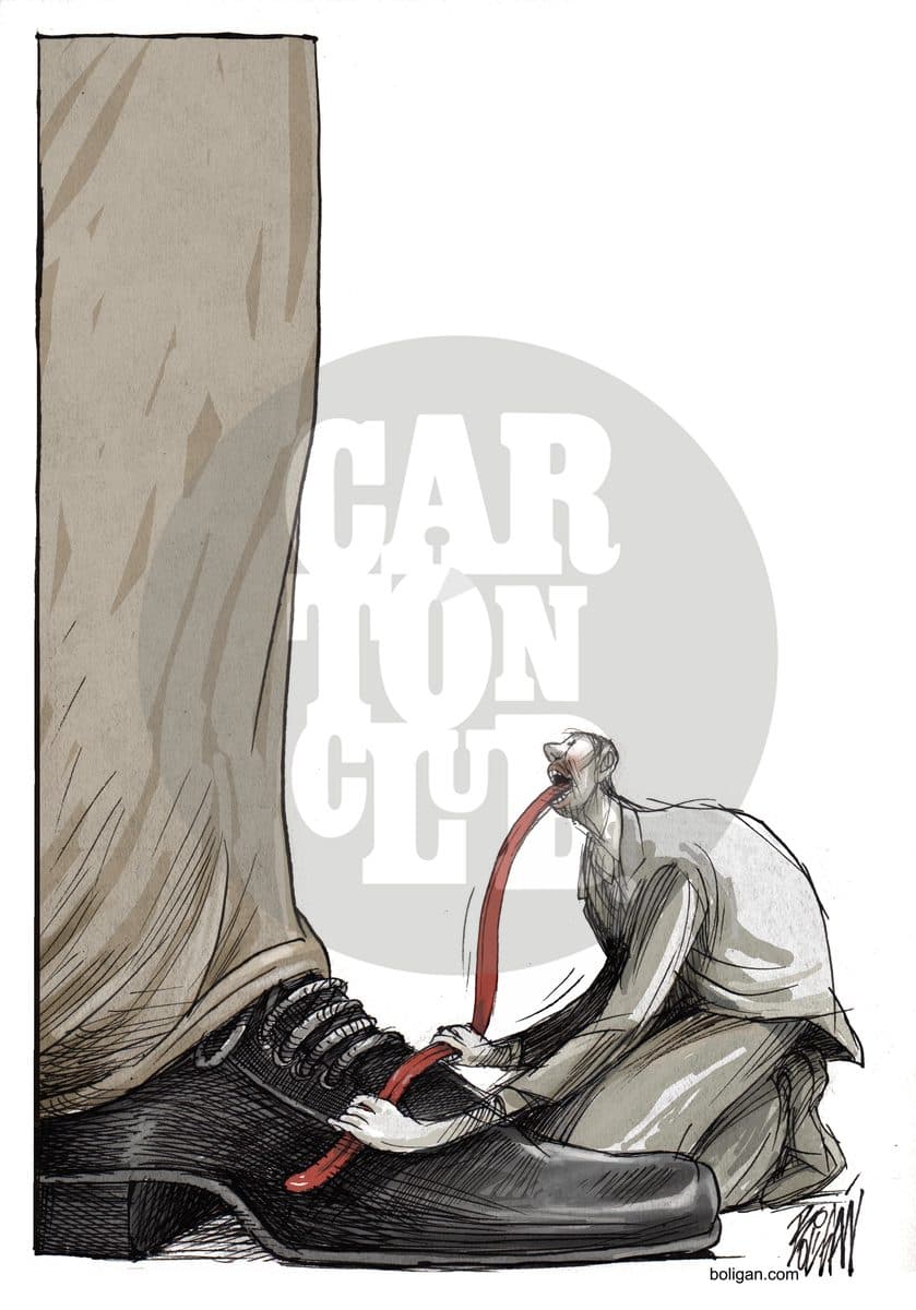 El adulador, cartón de Ángel Boligán