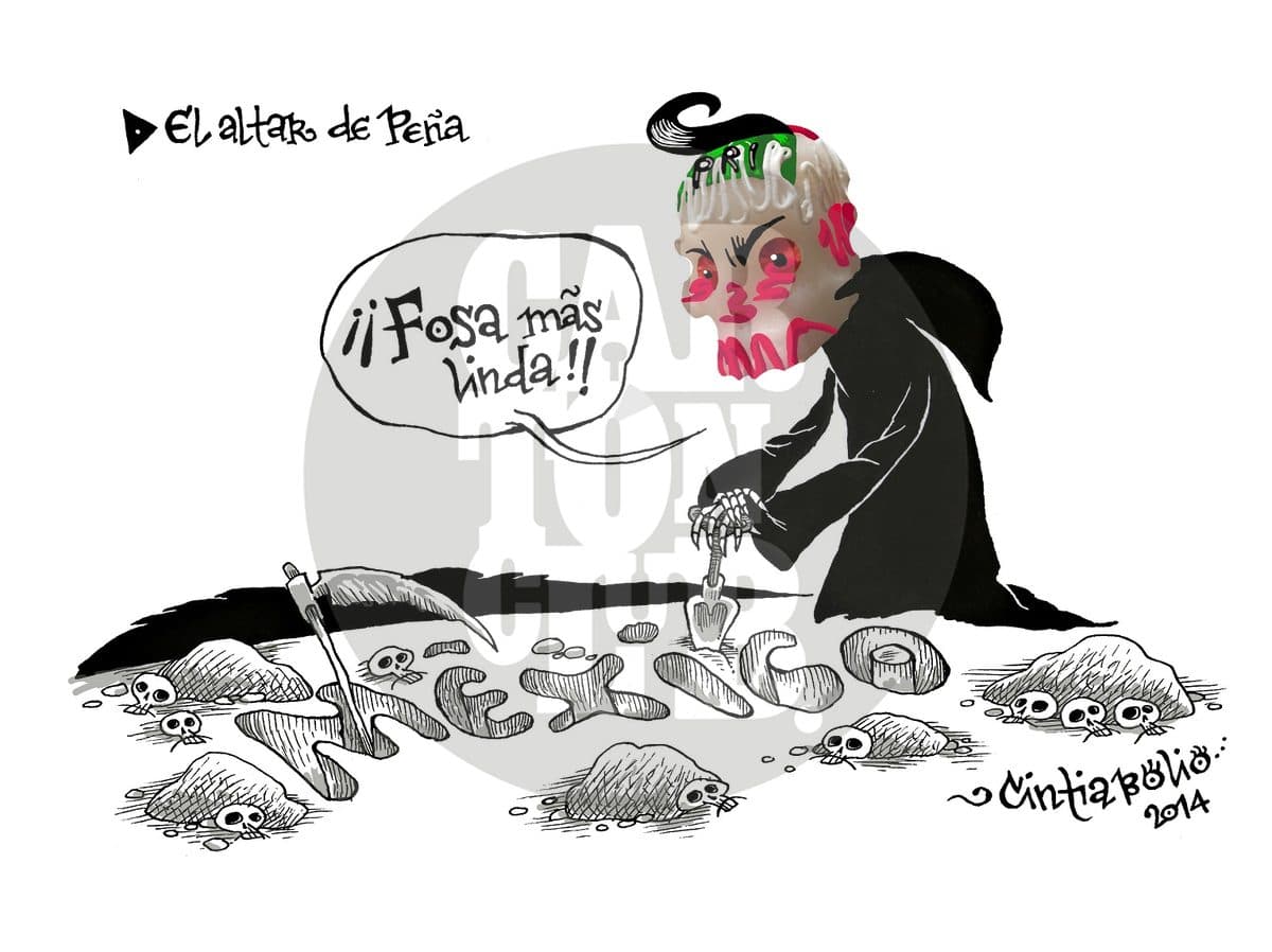 El altar de Peña, cartón de Cintia Bolio
