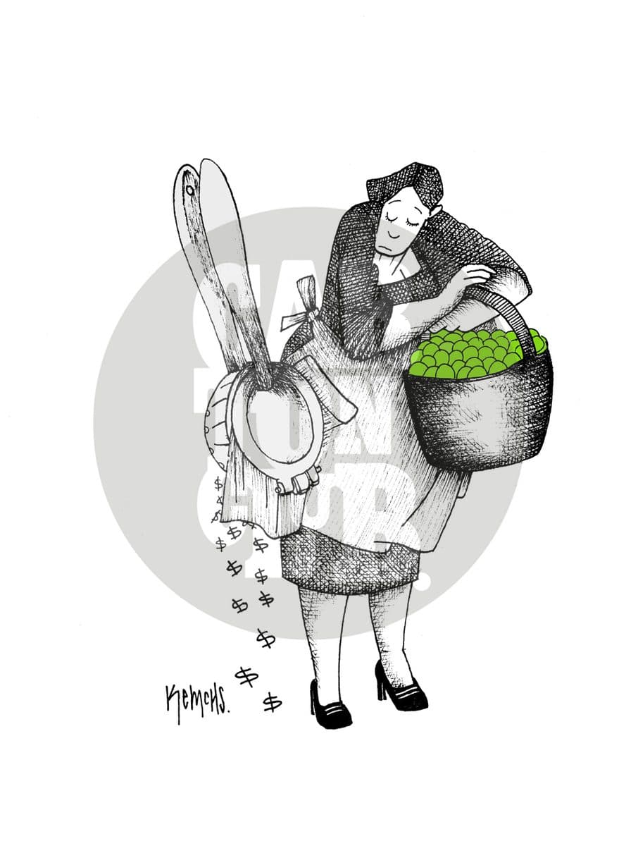 El bolso, cartón de Kemchs
