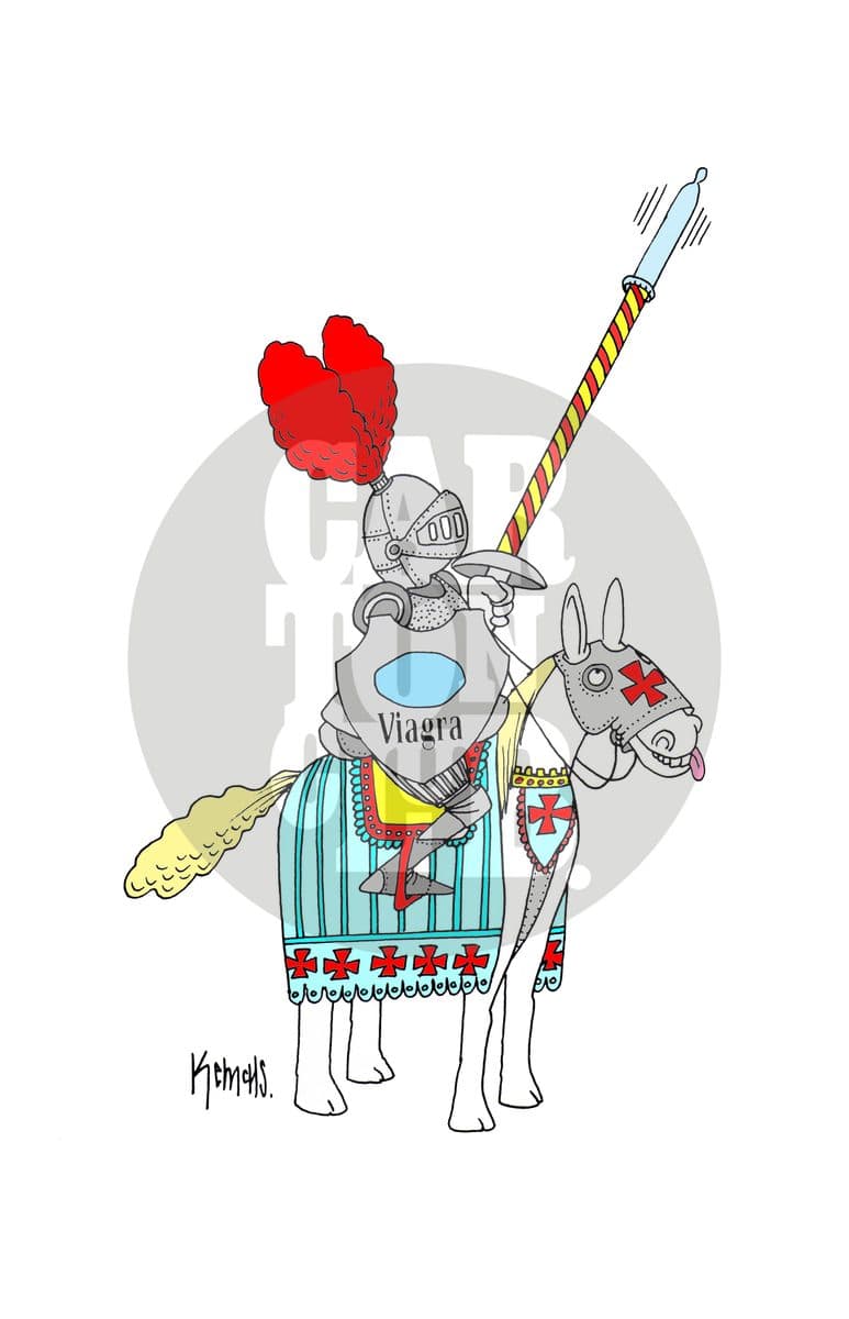 El caballero Viagra, cartón de Kemchs