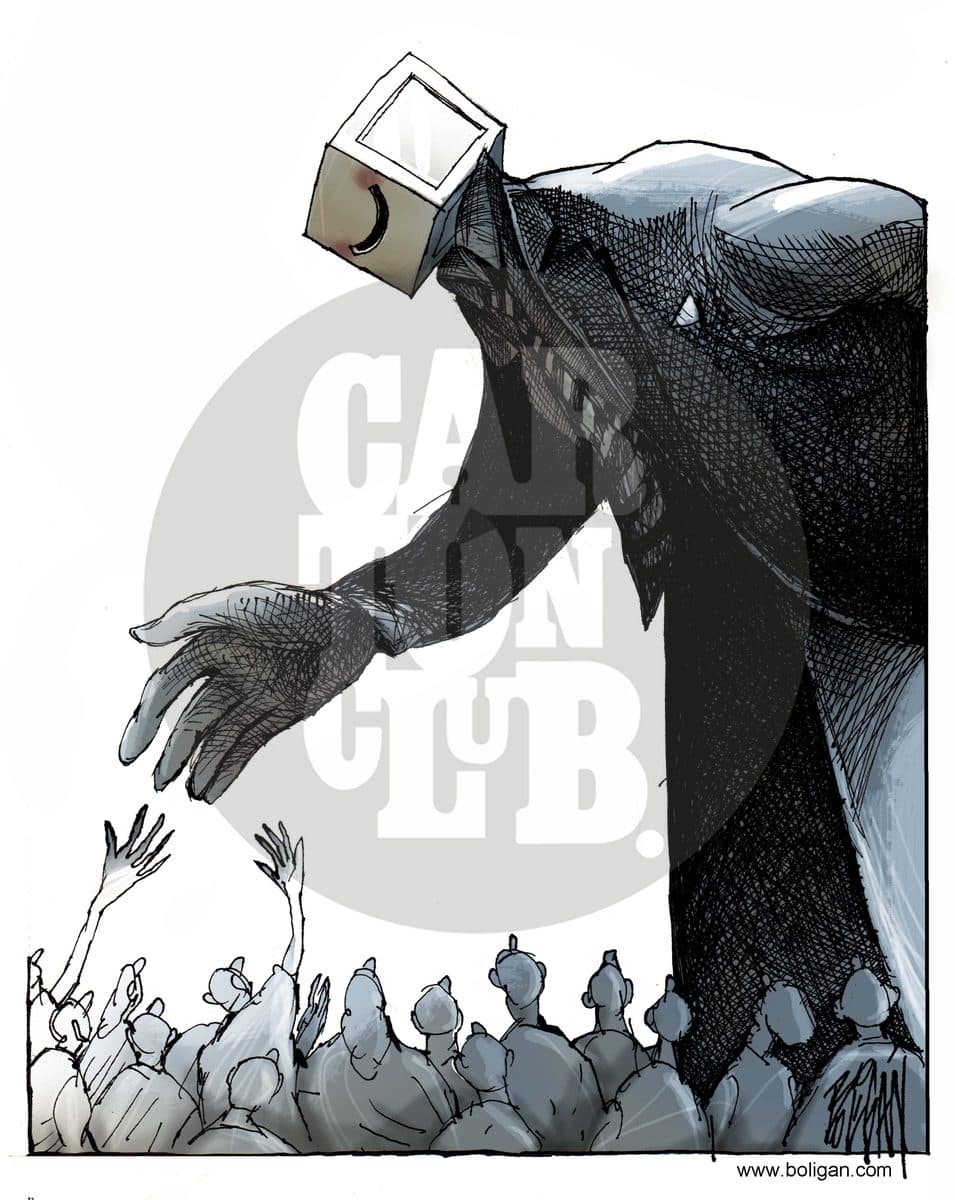 El candidato amistoso, cartón de Ángel Boligán