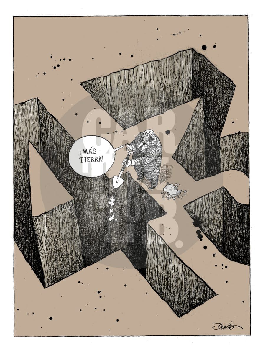 El gran hueco., cartón de Darío Castillejos
