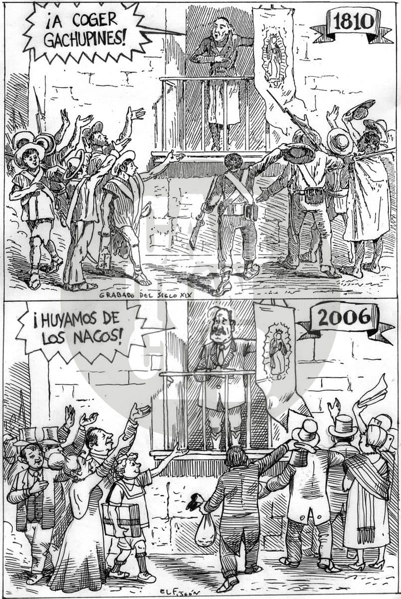 El Grito de Dolores, cartón de El Fisgón