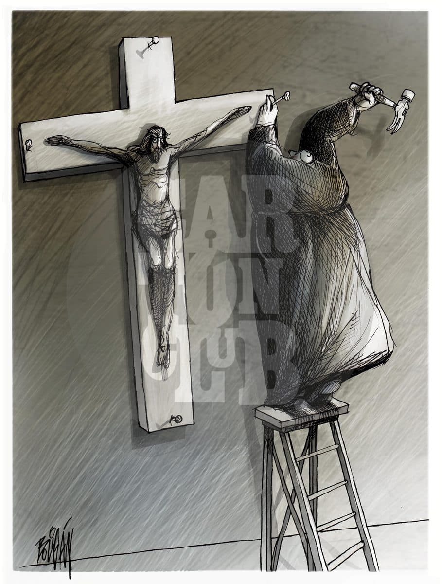 El hereje, cartón de Ángel Boligán