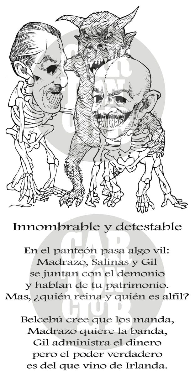 El innombrable abominable, cartón de Helguera