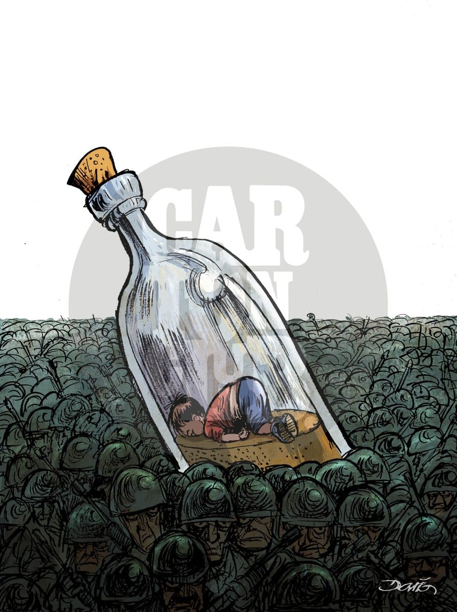 El mensaje de Aylan, cartón de Darío Castillejos