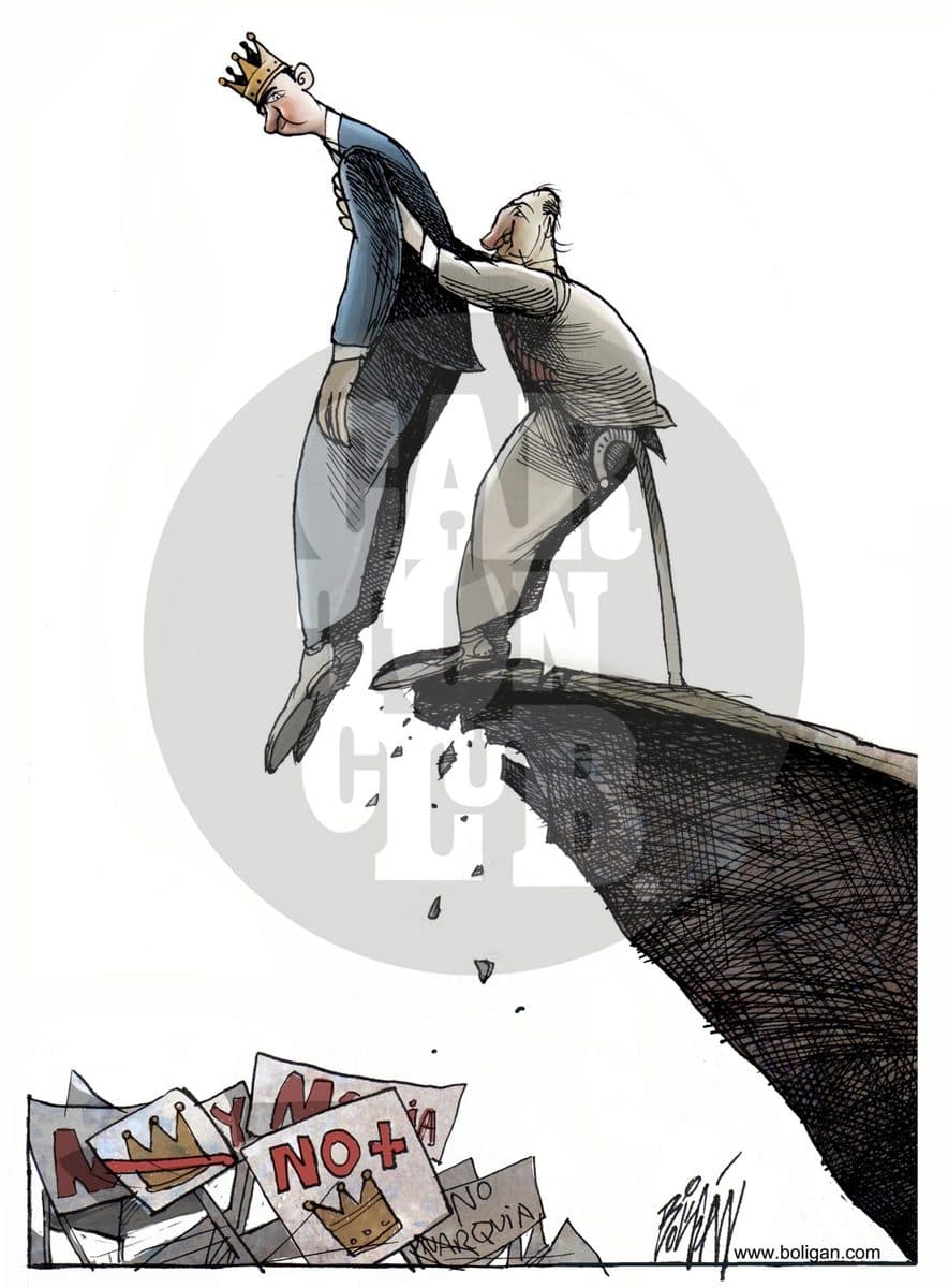 El nuevo Rey, cartón de Ángel Boligán