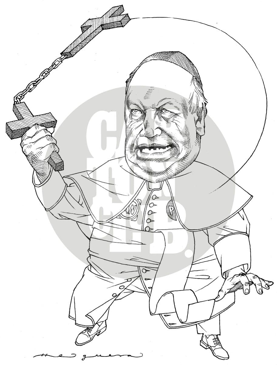 El porro de Dios, cartón de Helguera