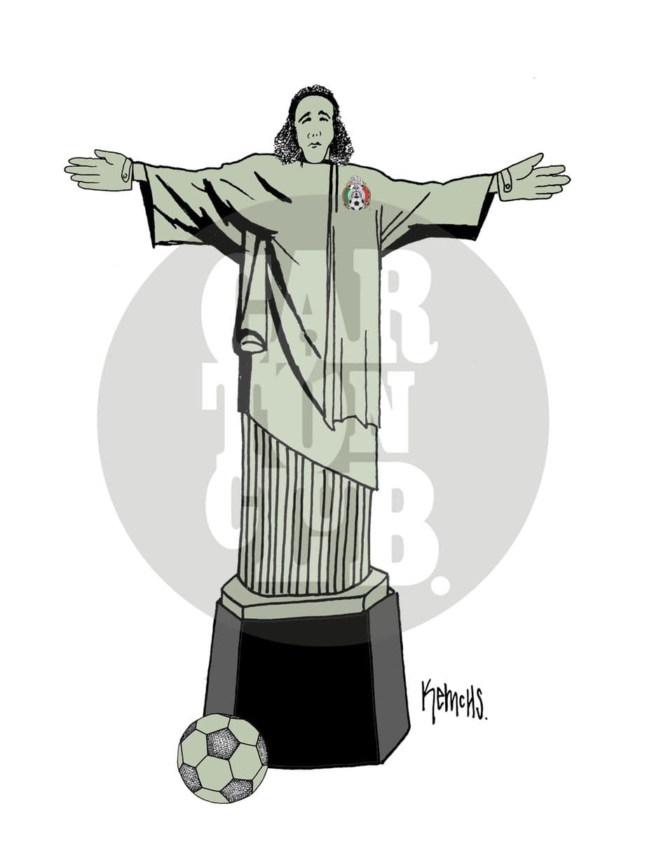 El salvador en Brasil, cartón de Kemchs