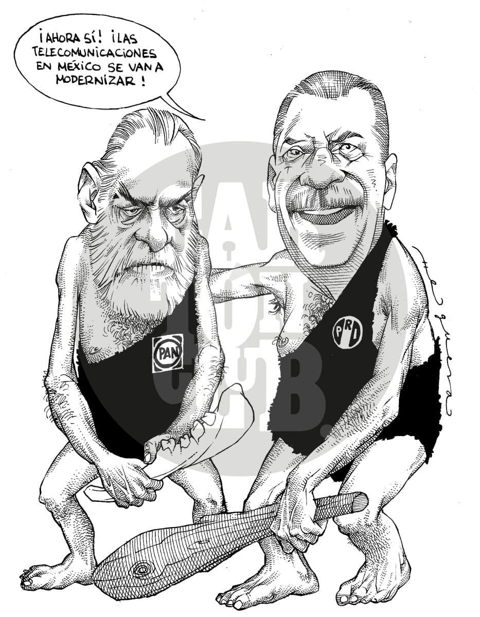 El Senado trabaja, cartón de Helguera