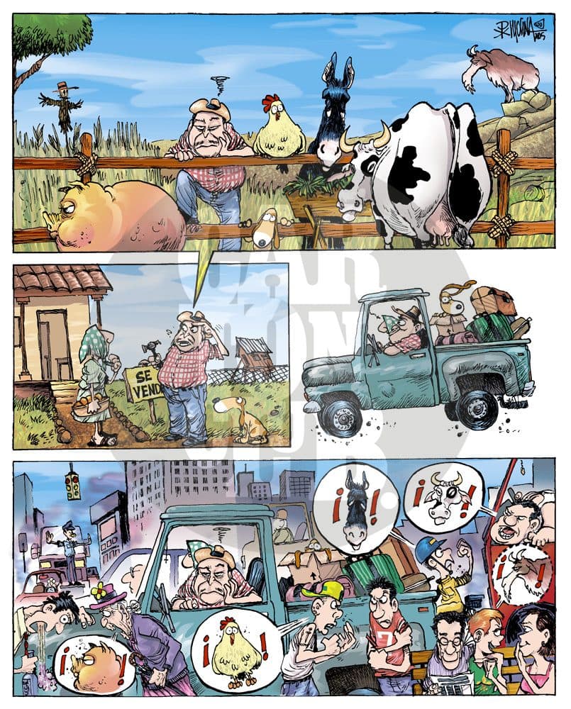 Emigrante..., cartón de PxMolina