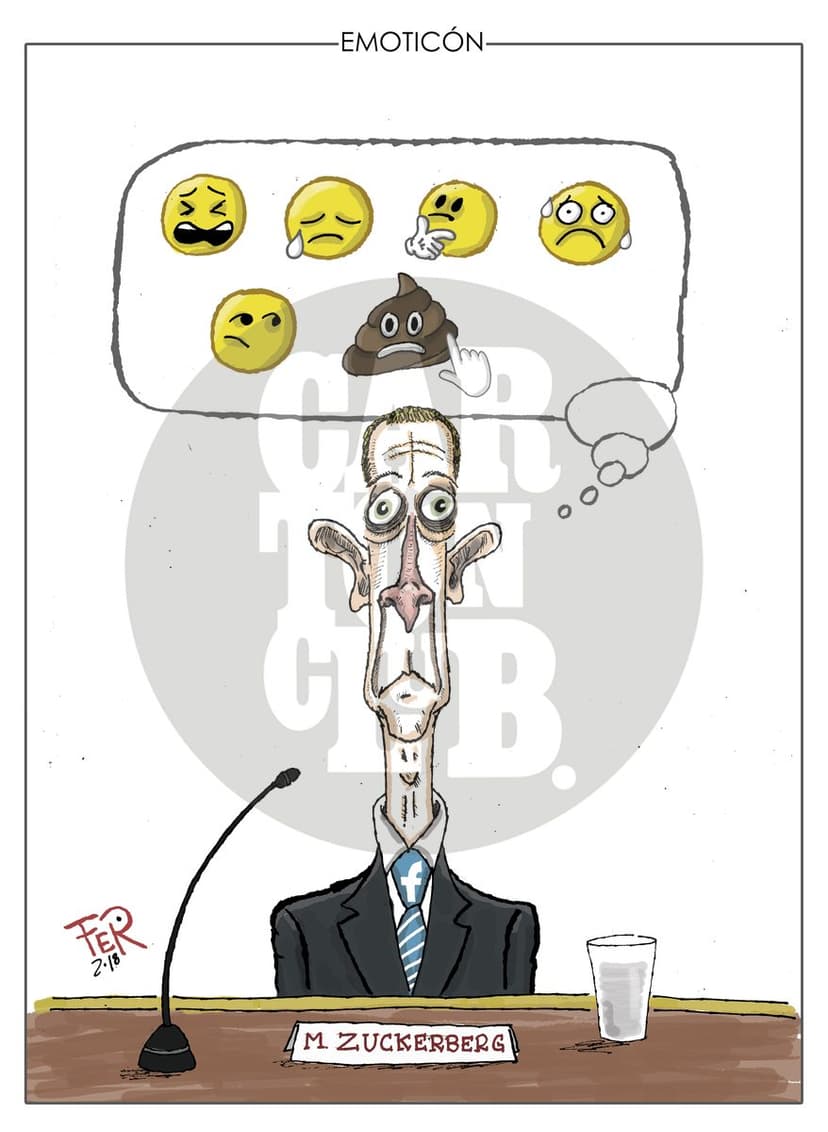 Emoticón, cartón de El Fer (2018) | Cartónclub
