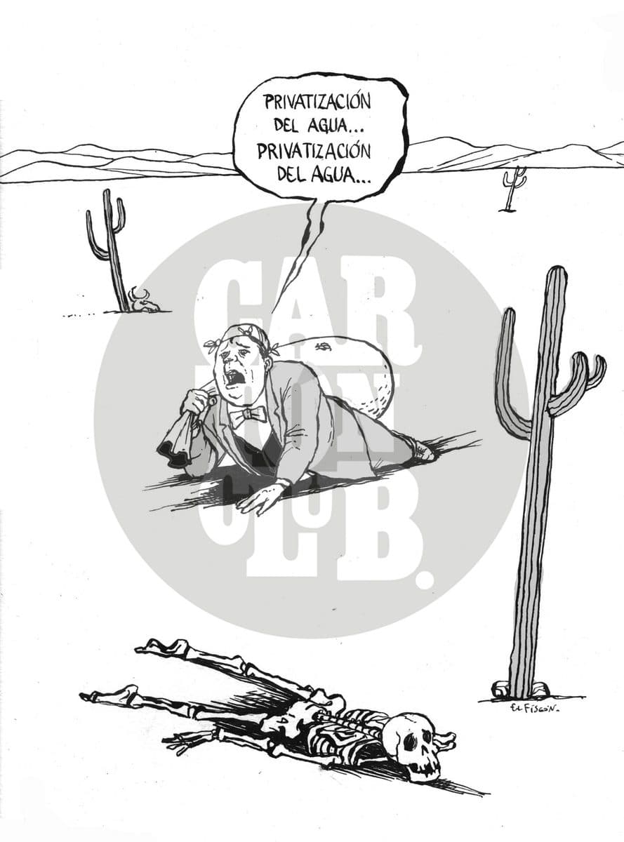 En el desierto, cartón de El Fisgón