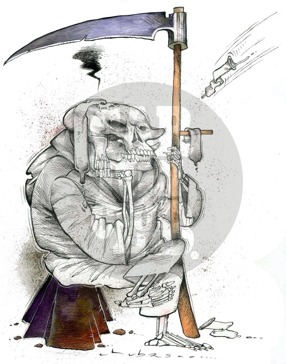 En espera, cartón de Chubasco