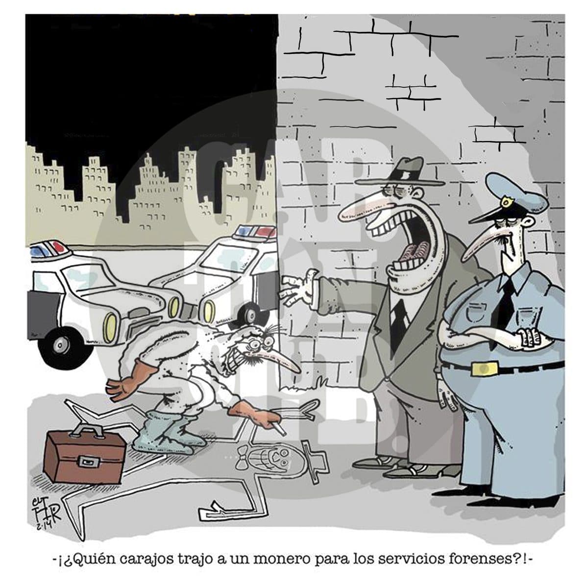En la escena del crimen