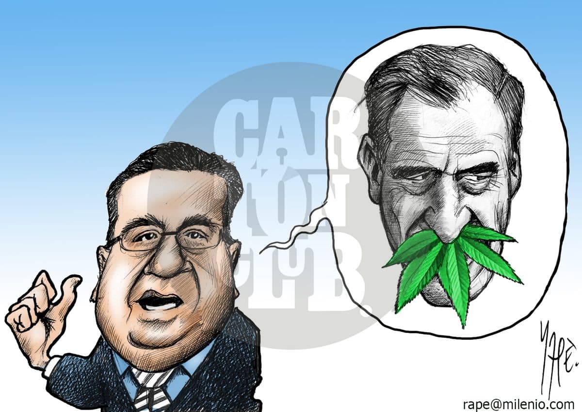 En sus narices, cartón de Rapé