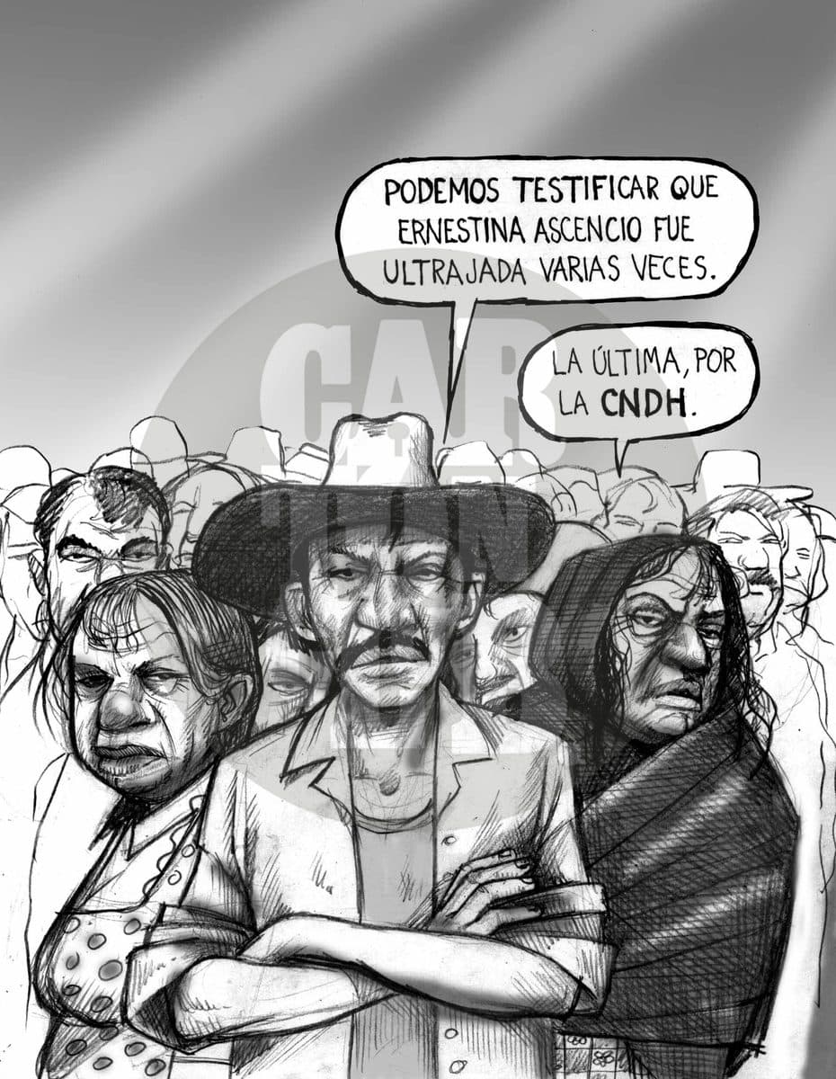 En Zongolica, cartón de El Fisgón