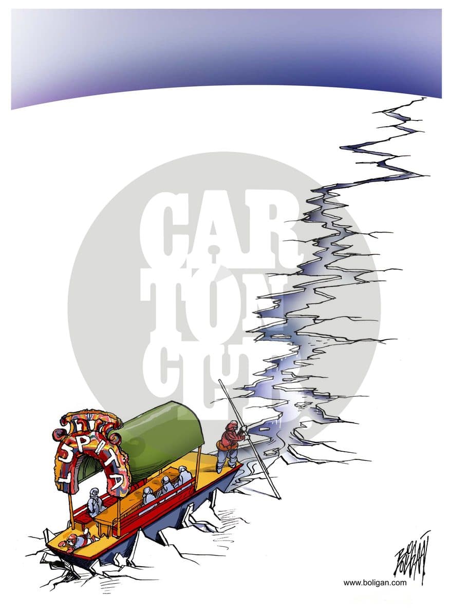 Enfriamiento global, cartón de Ángel Boligán
