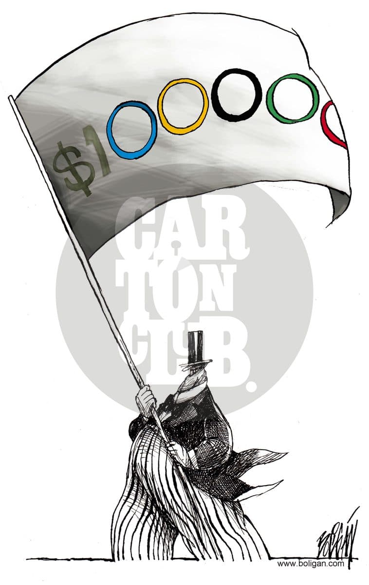 Espíritu Olímpico, cartón de Ángel Boligán