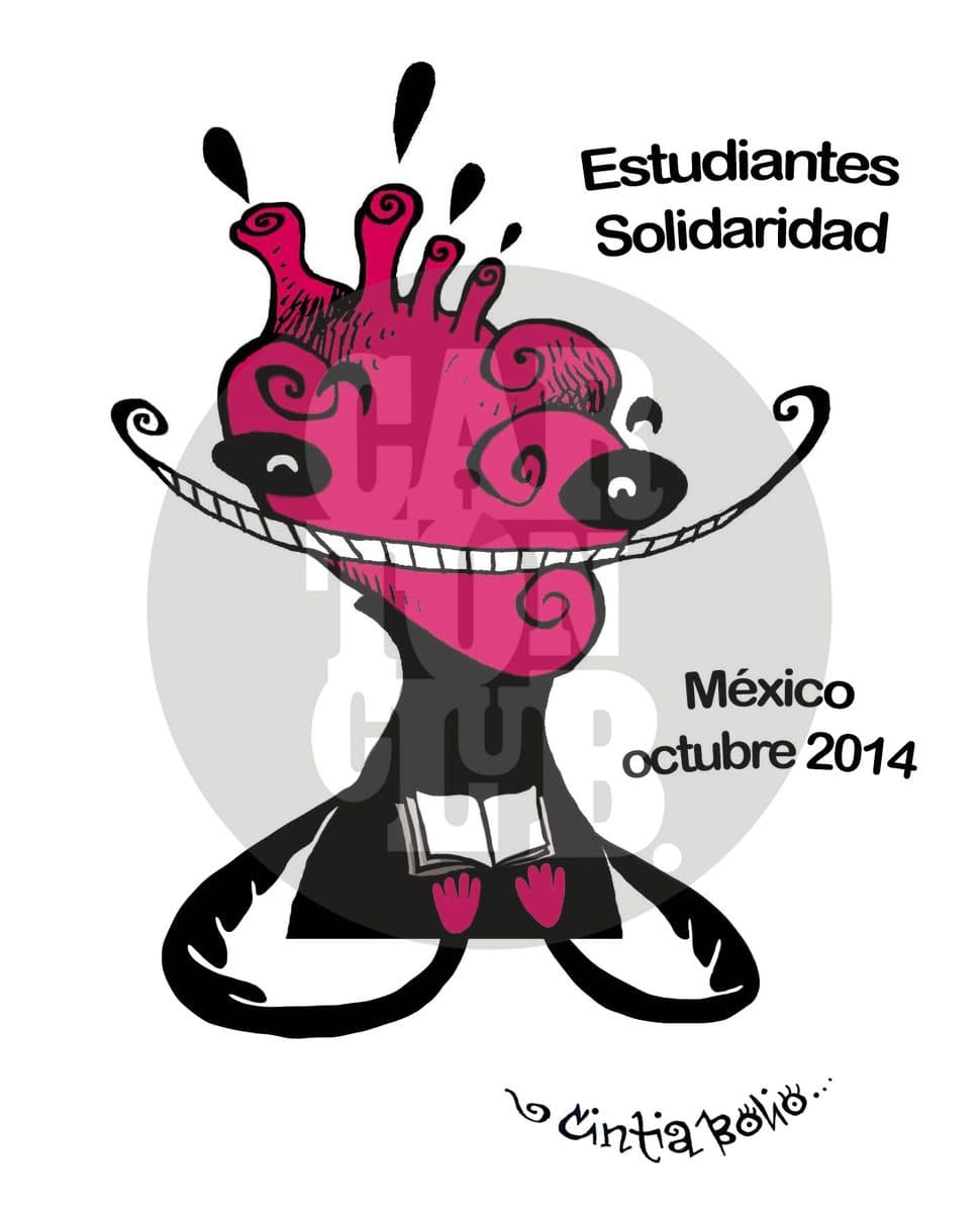 Estudiantes Solidaridad, cartón de Cintia Bolio