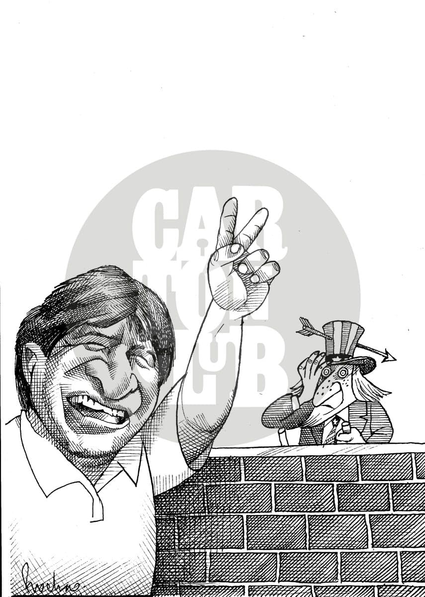 Evo, cartón de Rocha