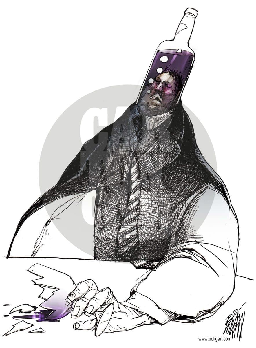 Excesos, cartón de Ángel Boligán