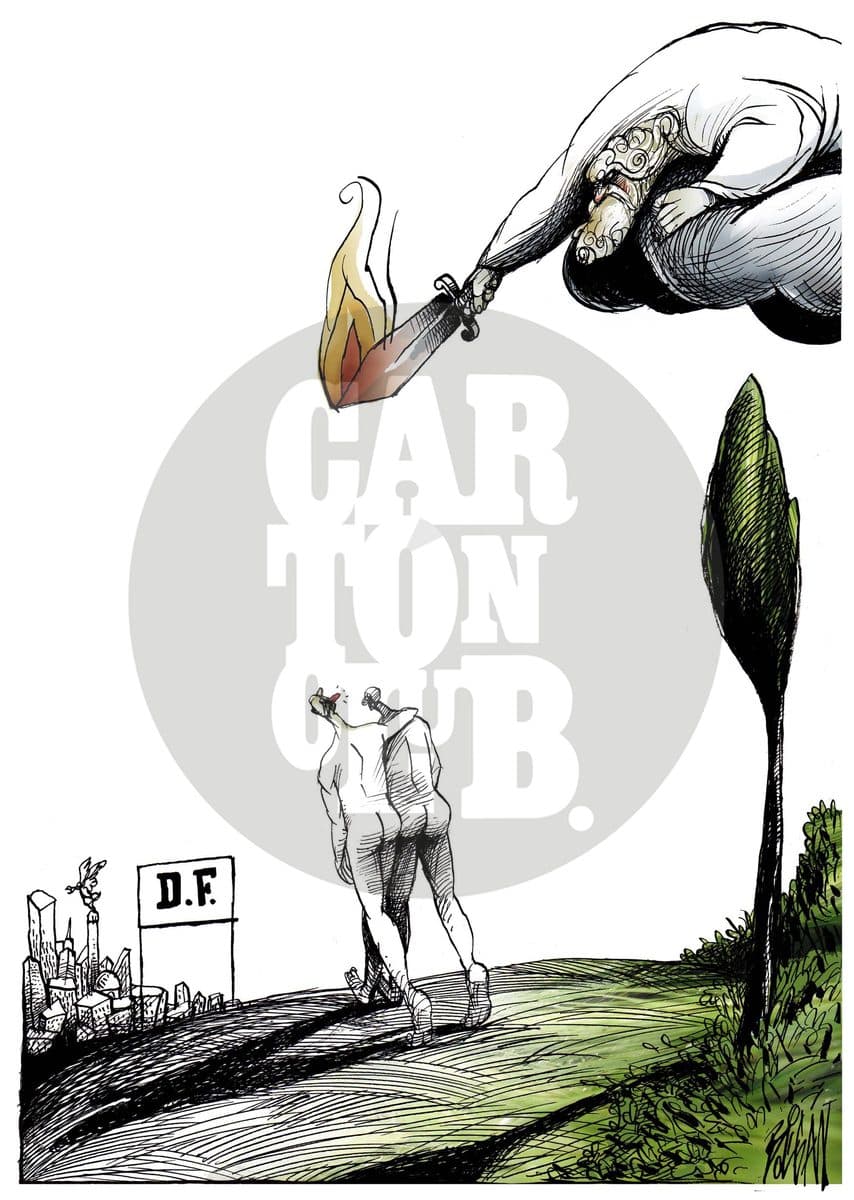 Expulsion Gay, cartón de Ángel Boligán