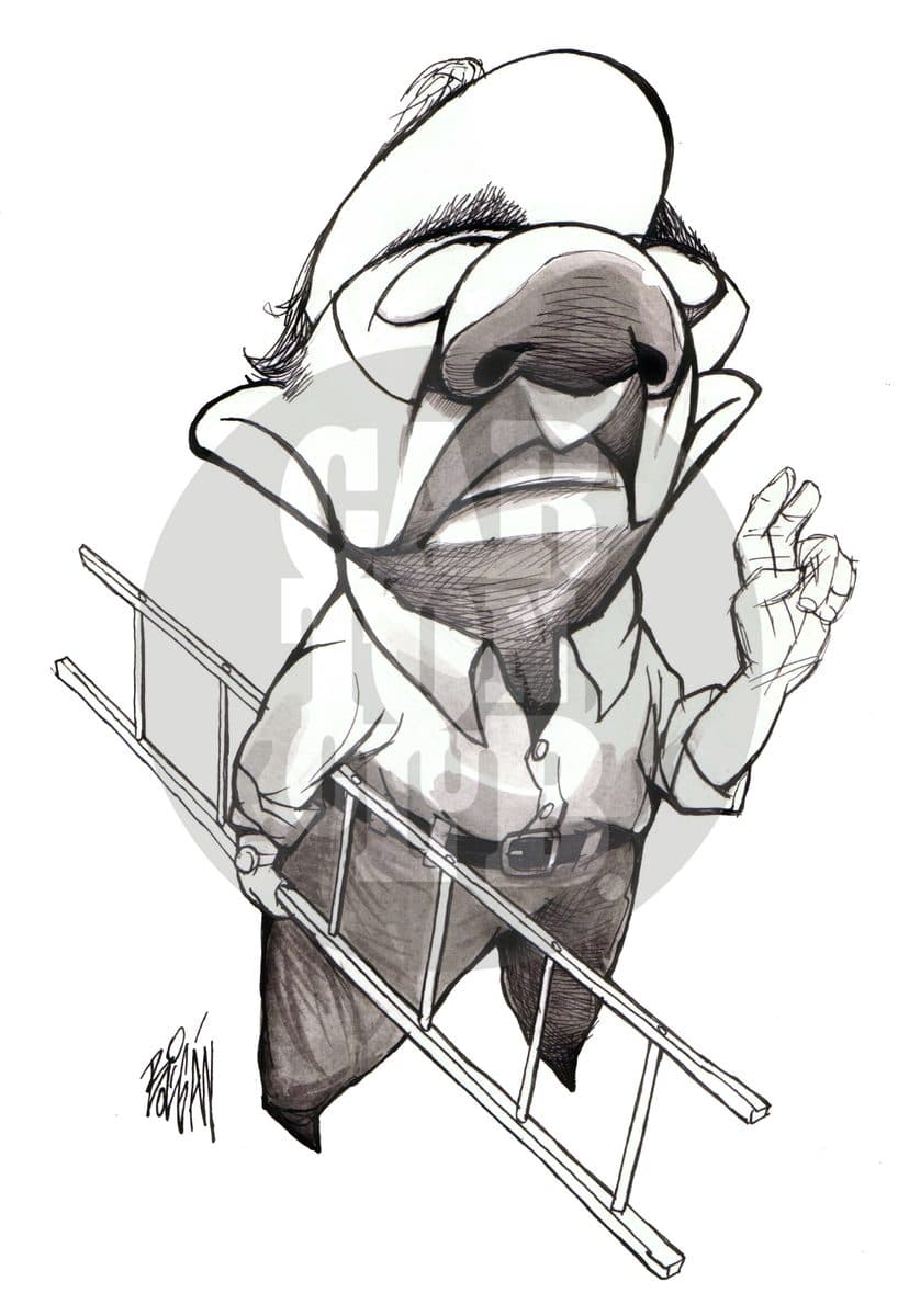 F.Calderón, cartón de Ángel Boligán
