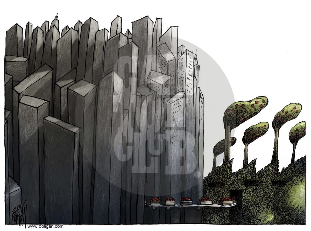 Fabrica de Frutas, cartón de Ángel Boligán