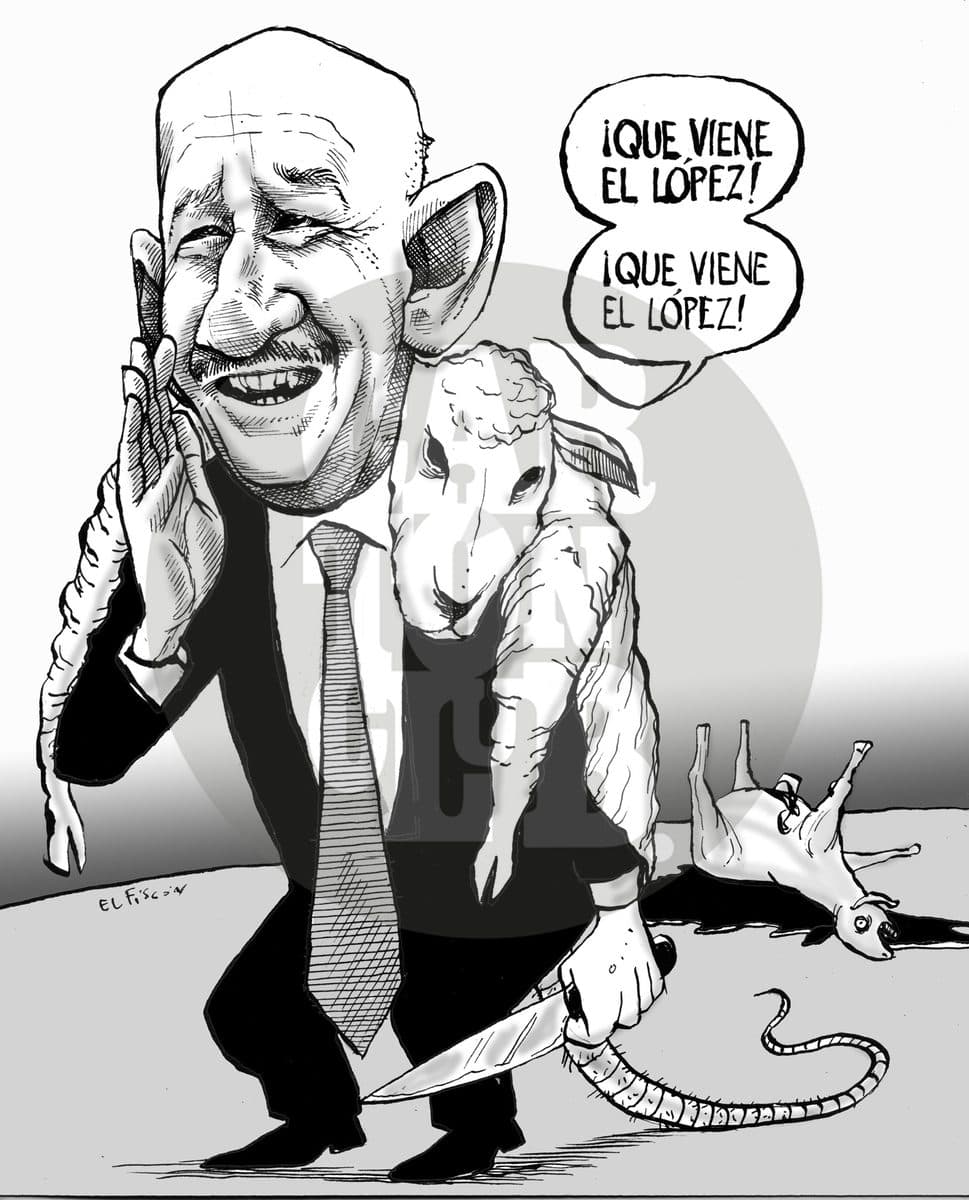 Fabula infantil, cartón de El Fisgón