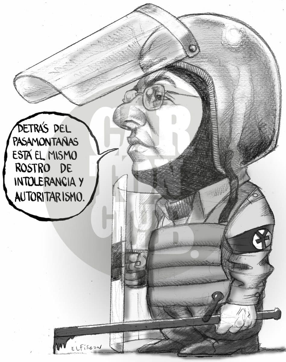 Felipf.p., cartón de El Fisgón