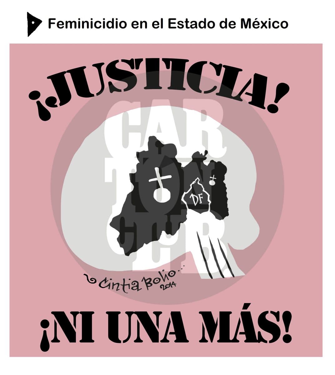 Feminicidio en el Estado de México, cartón de Cintia Bolio