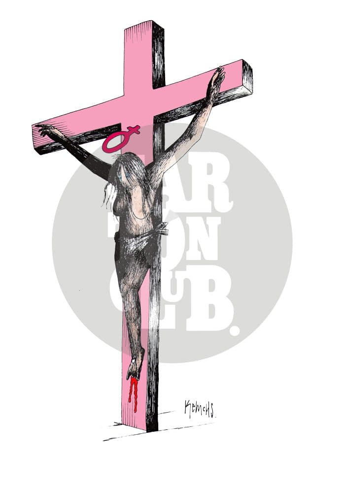 Feminicidios., cartón de Kemchs