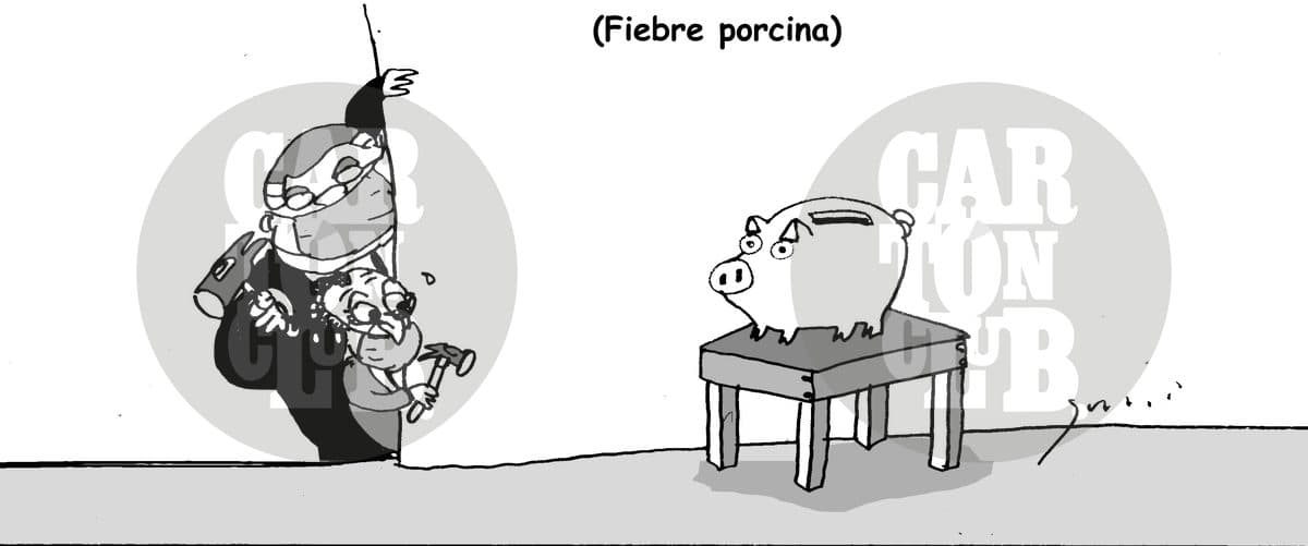 Fiebre Porcina, cartón de Garci